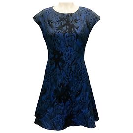 Cocktailkleid Jacquard Blau / Schwarz Emporio Armani Blau