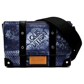 Louis Vuitton Damier Trunk Sling Bag Blue Other Damier ebene