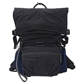 Bottega Veneta Nylon Backpack Black Blue