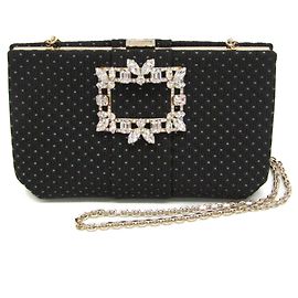 Clutch e borsa a spalla Roger Vivier Night Lily Winter Blossom Nero