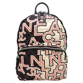CHANEL Matelasse Neon Backpack Black Pink Cream