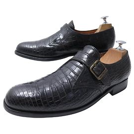 SAPATOS JM WESTON DERBY FLORE CROCO 531 MOCASSINS COM FIVELA 8D 42 Preto