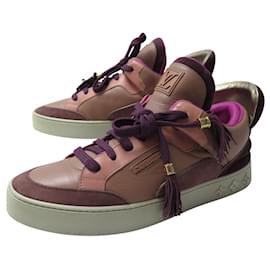 Louis Vuitton-LOUIS VUITTON X KANYE WEST SNEAKERS 9 43 PURPLE TRAINER SHOES-Purple