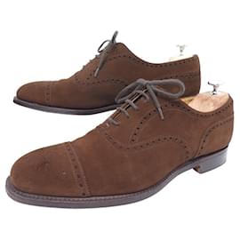Church's-CHURCH'S DIPLOMAT 7334 9.5F 43.5 BROWN SUEDE OXFORD SHOES-Brown