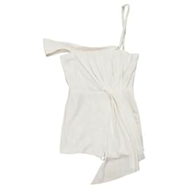 Christian Dior-NEW CHRISTIAN DIOR SHORT OVERALLS CRUISE 211E15A6103 S 36 SILK JUMP SUIT-Cream