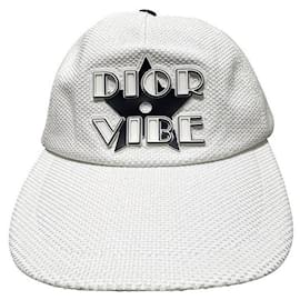 Christian Dior Gorra de algodón Dior Blanco