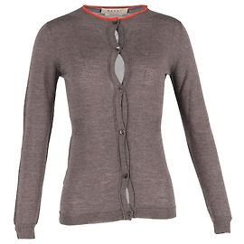 Marni Knopf-Cardigan aus grauer Wolle Grau