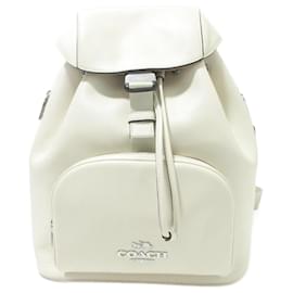 Coach Pace Große Leder-Rucksack Weiß