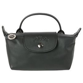 Longchamp Le Pliage Extra Cowhide 2way Shoulder Bag Black