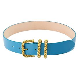 Cinto - By Far - Couro - Azul Azul