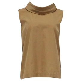 Le haut en popeline drapée Galya de The Row en coton tan Marron Beige