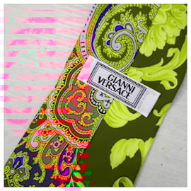 Gianni Versace-Gianni Versace baroque tie in red and purple fall-winter 1992-93-Red,Multiple colors