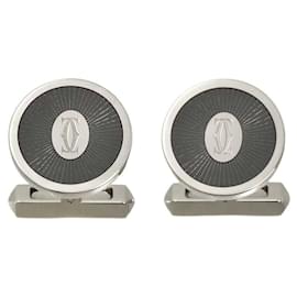 Cartier-Cartier Double C Cufflinks-Black,Silvery