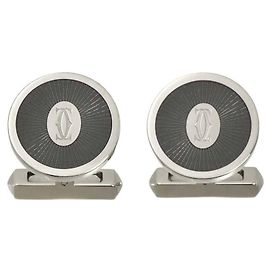 Gemelli Double C di Cartier Nero Argento