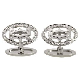 Gemelos Double C de diamante Cartier en oro blanco de 18K Otro