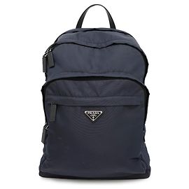Prada Re-Nylon x Saffiano Backpack Navy blue