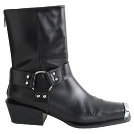 Aeyde Botas de couro pretas Preto