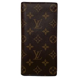 Cartera Larga Brazza Monogram Louis Vuitton Castaño Monograma