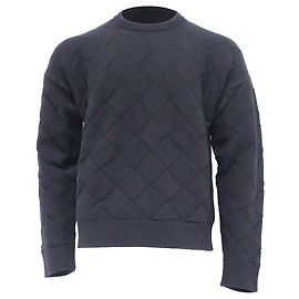 Schwarzer Wollpullover Intreccio 3D von Bottega Veneta Schwarz