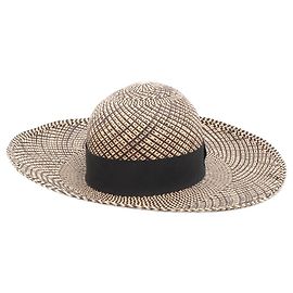 Hermès Neutral woven straw sun hat Other