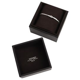 Hermès Pulsera de cadena Etriviere en oro blanco Plata
