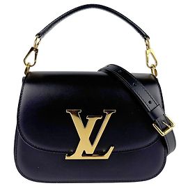 Borsa a spalla in pelle Vivienne Parnassus di Louis Vuitton Nero
