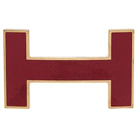 Hermès-HERMES Accessory Single Buckle / Red Metal Belt Buckle - 102846-Red
