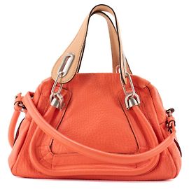 CHLOÉ - Bolsa transversal Paraty pequena Chloé em couro coral Laranja