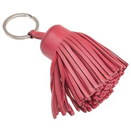 Hermès Pink Milo Lambskin Carmen Key Ring Pink