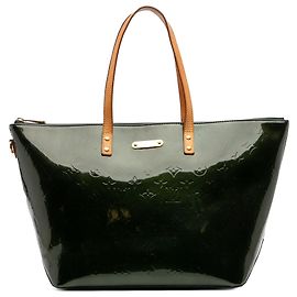 Louis Vuitton Monogram Vernis Bellevue GM Verde Verde Verde scuro