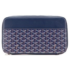 Goyard Herringbone Opera Organizer Travel Case Navy blue