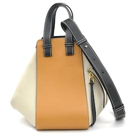 Loewe Hammock Small Leather Handbag Brown Black Grey