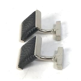Louis Vuitton-Louis Vuitton Damier Graphite Cufflinks-Black
