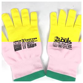Louis Vuitton-Louis Vuitton Gon R.G.B. Work Gloves-Black,Green,Yellow