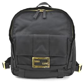 Fendi Nylon Black Backpack Black