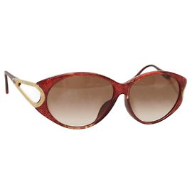 Gafas de sol Christian Dior de plástico rojo Auth BA4551 Roja