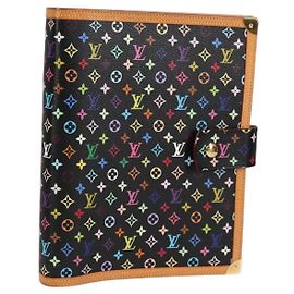 LOUIS VUITTON Multicolor Agenda GM Day Planner Cover Black R20893 Auth 135956V Black