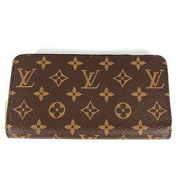 Cartera Zippy Monogram Louis Vuitton Castaño Fucsia Monograma