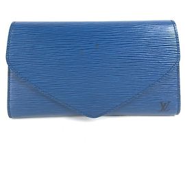 Louis Vuitton Epi Art Deco Pouch/Clutch Bag Blue Other