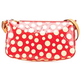 Pochette Accessori Louis Vuitton Rossa Yayoi Kusama Monogram Vernis Dots Infinity Rosso