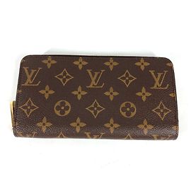 Cartera Zippy Monogram Louis Vuitton Castaño Monograma
