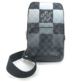 Borsa a tracolla Louis Vuitton N40403 Damier Graphite Giant Avenue Marrone Nero Altro