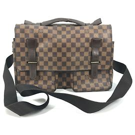 Sac messager Damier Broadway Louis Vuitton Marron Autre Damier ebène