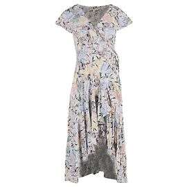Robe Midi en Crêpe avec Dentelle Maje Ritelle Imprimé Floral en Polyester Multicolore