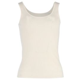 Marc by Marc Jacobs Co Ribbed Tank Top in White Cashmere White Cream