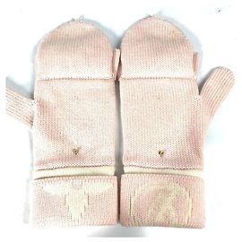 Louis Vuitton Gon Morning Ram Monogram Handschuhe Pink Weiß Mehrfarben Monogramm