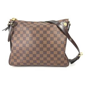 Bolsa de Ombro Damier Duomo Louis Vuitton Marrom Multicor Damier ebene