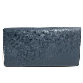 Cartera Larga Brazza en Taiga Louis Vuitton Azul