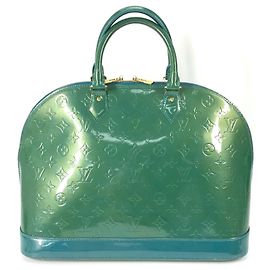 Sac à main Alma GM en Monogram Vernis de Louis Vuitton Autre Vert