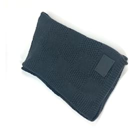 Louis Vuitton-Louis Vuitton Damier Wool Scarf-Brown